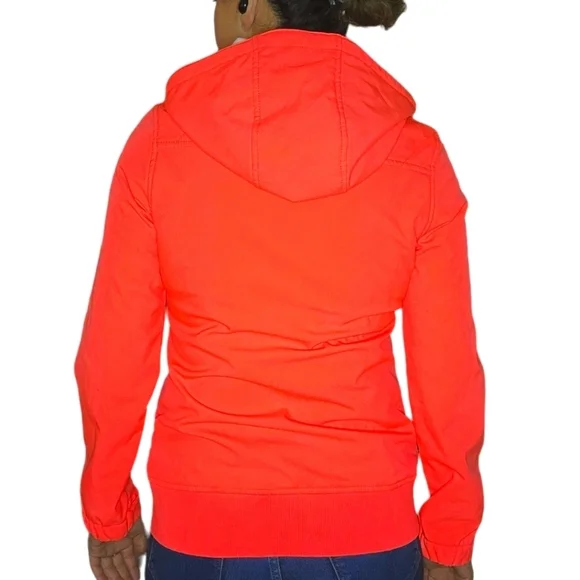 Empyre Bright Orange Full Zip Rain Jacket Size Medium - Picture 3 of 7